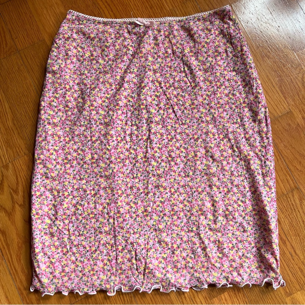 Y2K Floral Pink Skirt Fairy Concert Festival Feminine Princess Diaries